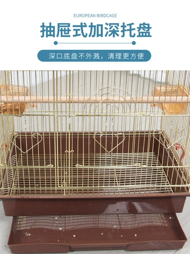 Европейская в стиле птичья клетка Таинственная тигровая кожаная попугая золото большая птичья клетка большая вилла роскошная железная птица