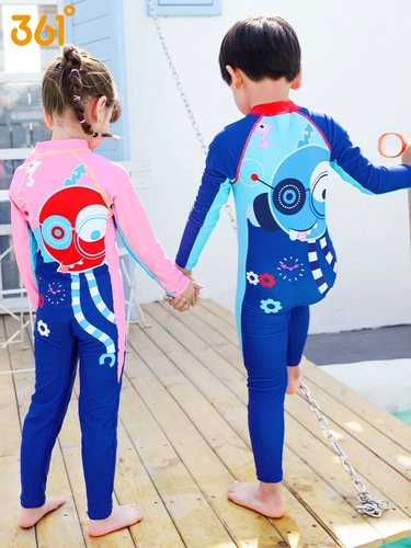 Детский купальник для мальчиков, лонгслив, штаны, подходит для подростков, защита от солнца