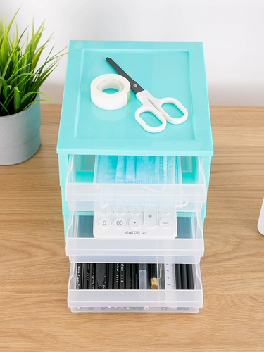 Ящики для хранения ящиков могут наложить многослойные настольные таблетки таблетки.