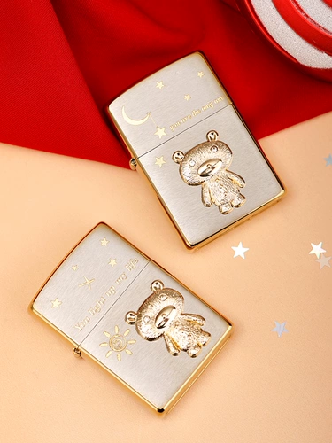 Зажигалка, оригинальная креативная нашивка с гравюрой, с медвежатами, креативный подарок, делается под заказ