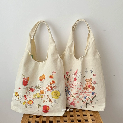 轻帆 Брендовый мультяшный шоппер, вместительная и большая сумка на одно плечо