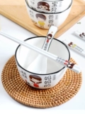 Родительский -детская чаша Housewood Porter Family Set Set Bowl Ceramic Bowl Cracks Spoon Copstone Комбинированная творческая мультипликационная миска сталь сталь