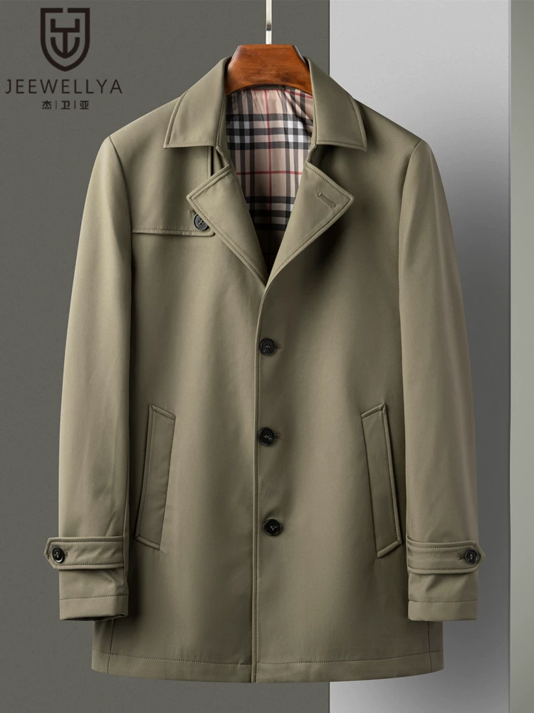Мужское длинное trench coat для мальчиков, демисезонная приталенная ветронепроницаемая куртка для отдыха