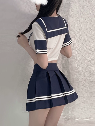 Униформа, мини-юбка, студенческая юбка в складку, сексуальный комплект, нижнее белье