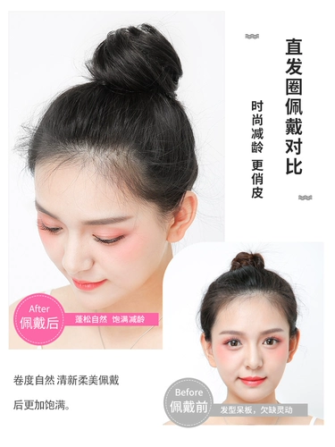 Милый парик, заколка для волос изготовленная из настоящих волос, аксессуар для волос, придает объем