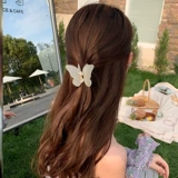 Женская заколка для волос с бабочкой, матовый акрил, аксессуар для волос