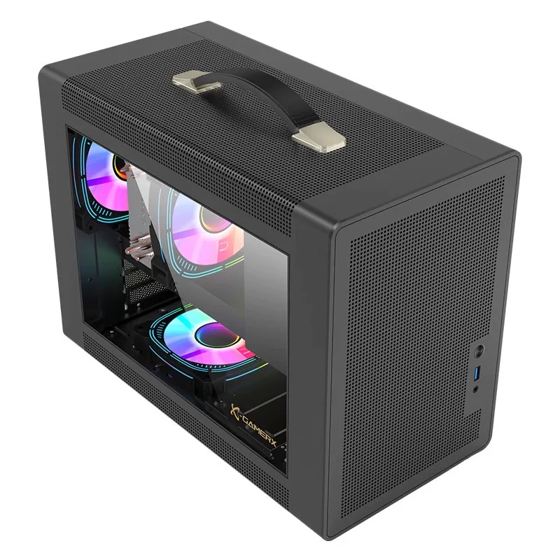 Unknown player P60 chassis black white MATX portable desktop host MINI desktop ITX mesh cooling