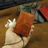 Кожаный чехол для проездного и картхолдер ручной работы, браслет, защитный чехол, из натуральной кожи