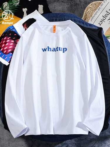 Мужской хлопковый трендовый универсальный лонгслив, оверсайз