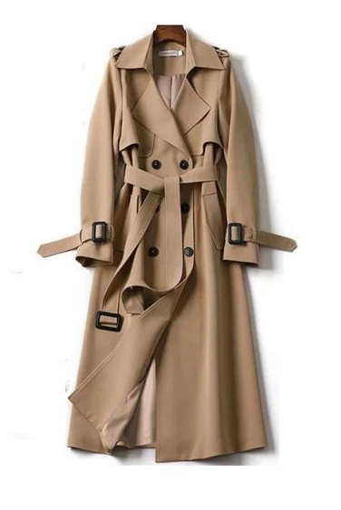 Осеннее trench coat, длинный классический костюм-пиджак, средняя длина, для подростков