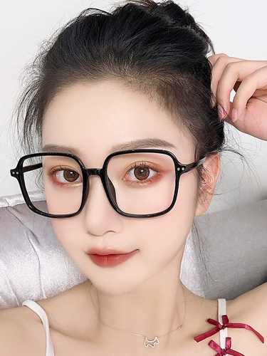 Глаковые бокалы женская корейская версия Tide Defense Defense Blue Light Gradiation Net Red и та же большая рамка можно оснащена определенной степенью глазного шельфа черная рама мужчины