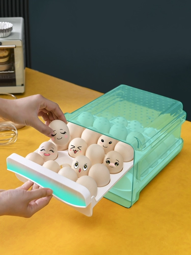 Яичный ящик для хранения яиц холодильник с подносом, адаптационная свежая коробка, пластиковая кухонная кухня, установленная укрытие яиц