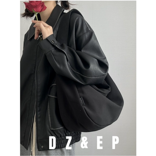 Вместительный и большой демисезонный шоппер для отдыха, сумка на одно плечо, коллекция 2023, подходит для студента