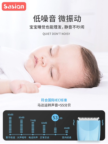 Детская беззвучная машинка для стрижки волос для новорожденных для домашнего использования для стрижки волос