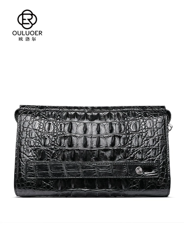 欧洛尔 Мужская вместительная и большая сумка с петлей на руку, длинный бумажник, маленькая сумка клатч, из натуральной кожи