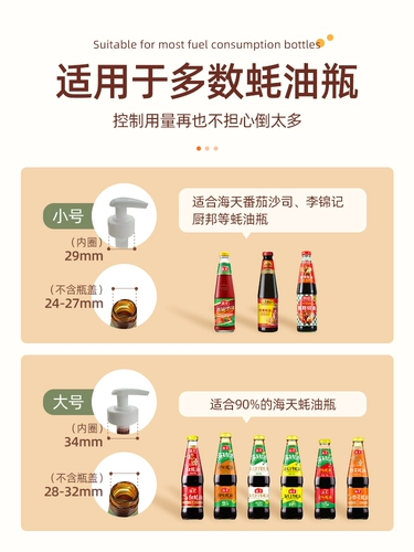 Устричный соус Сквайзер Home Hai Tian Li Jinji Bottle Universal Preses для специальных продуктов питания -Пластиковые прессы