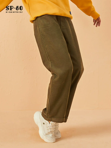 Вельветовые ретро штаны для отдыха, свободный прямой крой, 2020 года