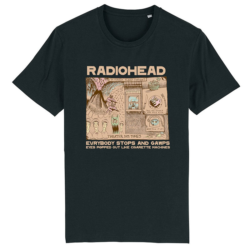 Radiohead жесткая британская рок-музыка американская ретро винтажный мужской свободный футболка с korte sleeves