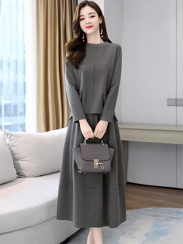 Лонгслив, весенний осенний комплект, юбка для отдыха, 2021 года, в западном стиле