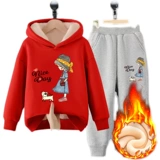 Бархатный лебедь, осенний демисезонный спортивный детский комплект, зимний пуховик, увеличенная толщина