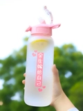 Стеклянная милая портативная трендовая матовая вместительная и большая трубочка со стаканом