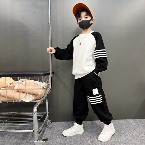 Большой модный трендовый комплект, детская одежда, осенний