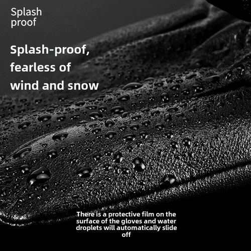 Мужские утепленные удерживающие тепло водонепроницаемые перчатки из овчины, из натуральной кожи