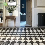 Французская входная мозаика, черно-белая антикварная восьмиугольная шахматная доска для ванной комнаты, кухни, противоскользящая напольная плитка