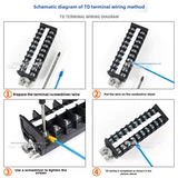Клеммная колодка на рейку Td15A 20A 30A 60A 100A 10 позиций 20 позиций 30 позиций 40 позиций клеммная колодка