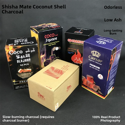 Арабский уголь из скорлупы кокосового ореха для кальяна. Индонезийский импортный кокосовый уголь со львом. Уголь с короной Цезаря. Квадратный кокосовый уголь.