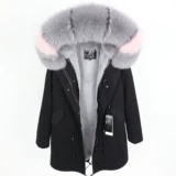 Длинный вкладыш, пуховик, куртка, коллекция 2023, средней длины, увеличенная толщина, облегающий крой