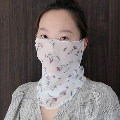 Защитная маска, дышащая вуаль, летняя шелковая дыхательная накидка, защита от солнца, УФ-защита