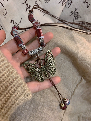 Этнический керамический свитер, подвеска, бусины, аксессуары, стиль бохо, китайский стиль, этнический стиль