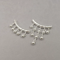 Аксессуар с аксессуарами, ручка ручной работы, изогнутая трубка, колокольчик, подвеска, материал, серебро 925 пробы