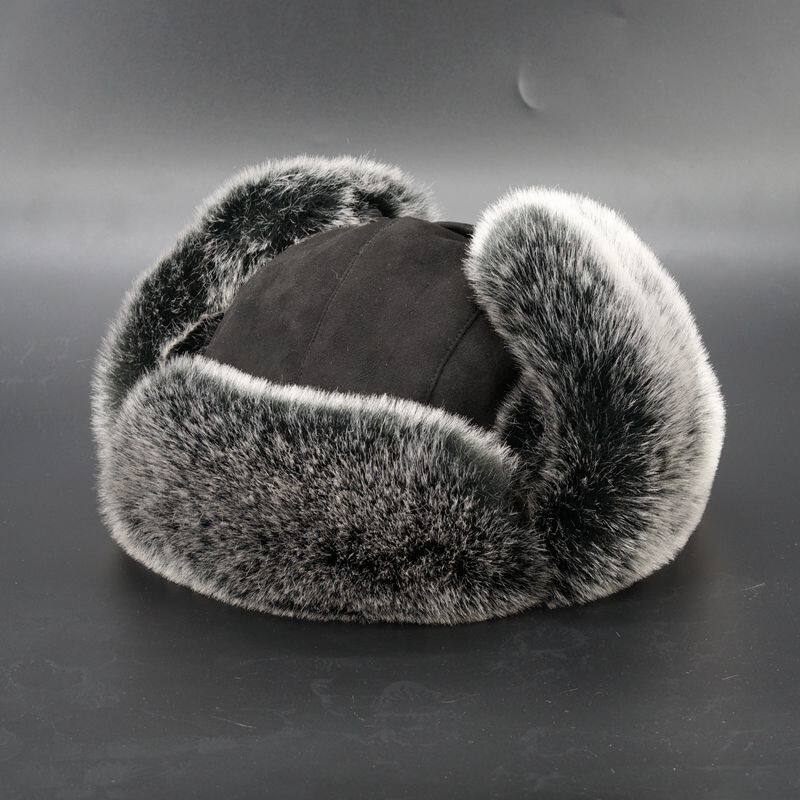 VISON Men's winter ski retro hat, plus size