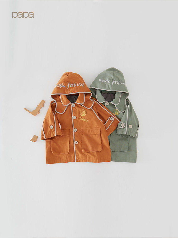 Хлопковая детская куртка подходит для мужчин и женщин для девочек для отдыха, плащ с капюшоном, 0-5 лет