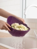 茶花 Пластиковая гигиеническая корзина для фруктов и овощей, ручка, сушилка