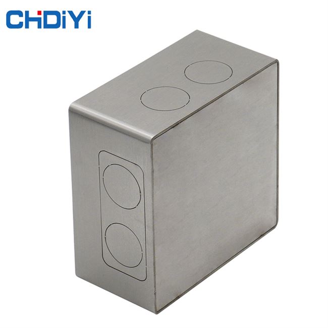 Box Regular stainless steel ground insert bottom box Dark box z junction box metal bottom box thickened wiring ground insert 
