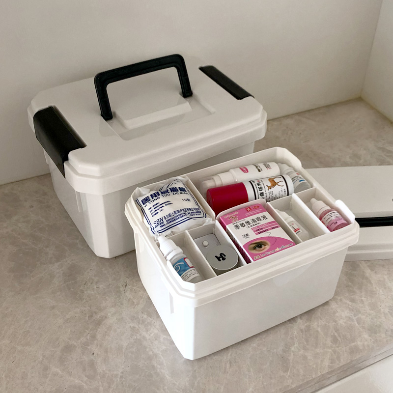 Dormitory Small Number Medicine Box Home Large Capacity Multilayer Multifunction Emergency Kit Medicine Containing Box Large Number Medicine Box-Taobao