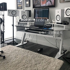 Китайский столик 简约实木琴桌编曲工作台音乐制作桌midi键盘桌音频桌录音棚桌子