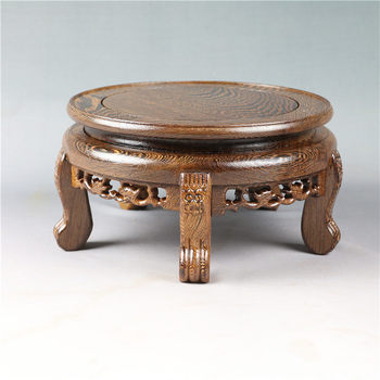 Chicken wing wood mahogany chinese bonsai porcelain vase fish tank ornaments teapot antique solid wood jade bracket base