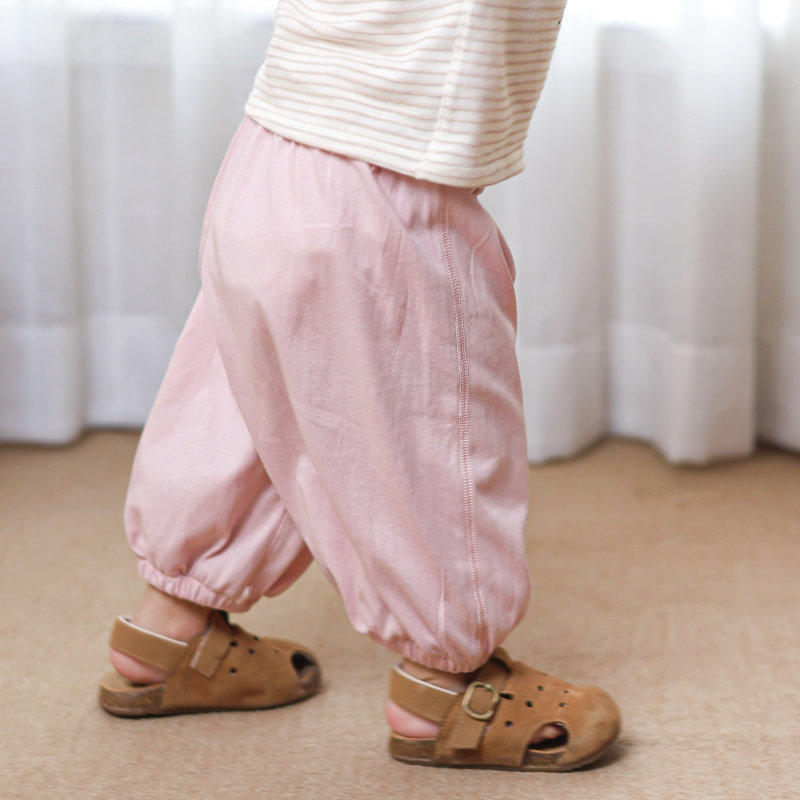 All-Cotton Pure Cotton Summer Snowflake Cotton Lantern Pants for Babies, Thin and Loose-Fitting, Korean Style Anti-Mosquito Pants for Boys and Girls, — 19