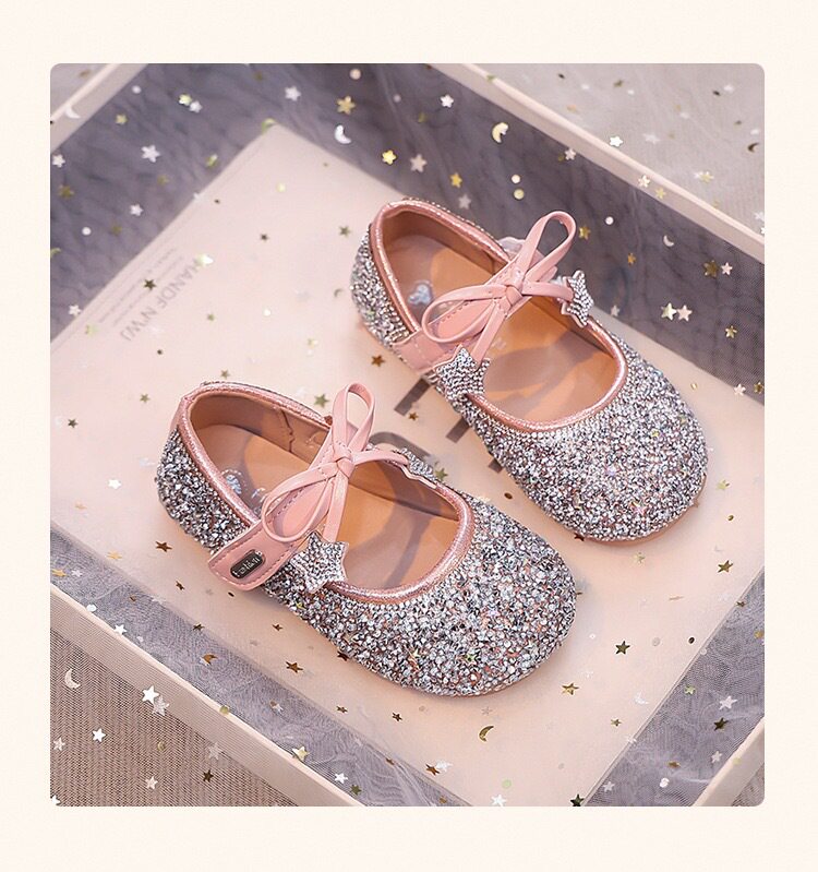 British Nu High-End Little Girl Princess Shoes, Girls' Dress Shoes, Beautiful Crystal Shoes, 2026 New Spring and Summer Single Shoes — 23