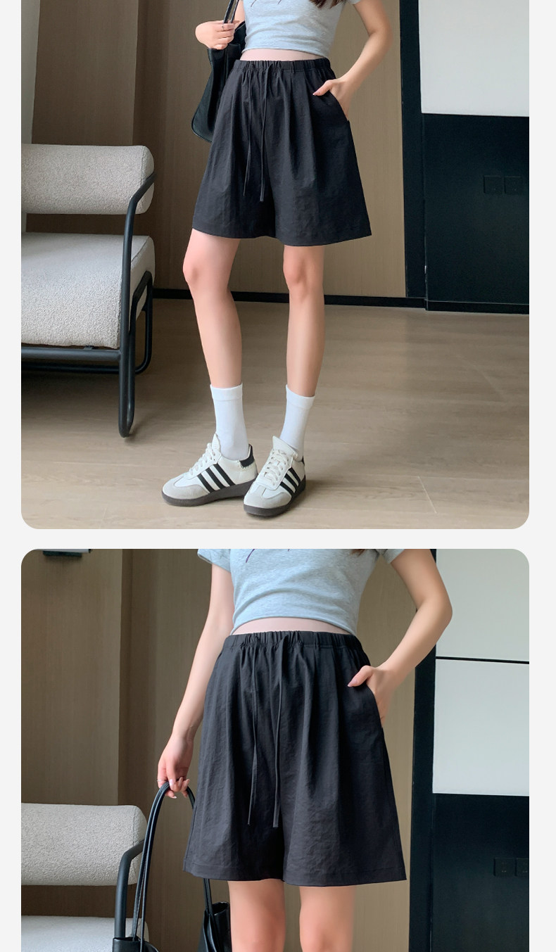 Shorts for Pregnant Women Summer Thin Outwear No Belly Support Not Tight Belly Nougat Pastry Pants Loose Casual Leggings Summer Wear — 17