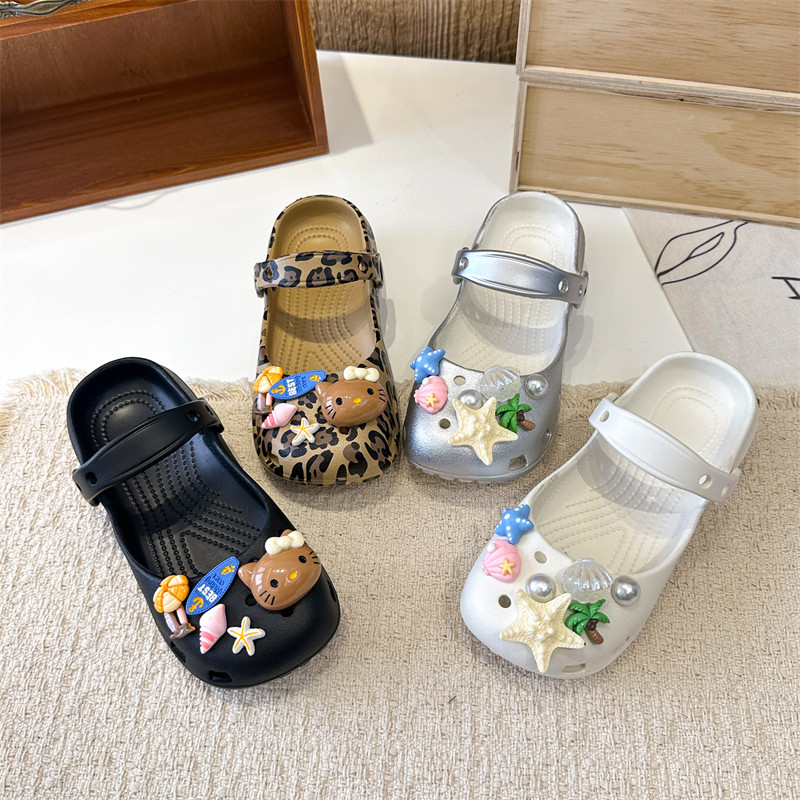 Girls' Clogs for Summer, Children's Cute Kt Cat Parent-Child Slippers, Dual-Use Beach Sandals for Girls — 2