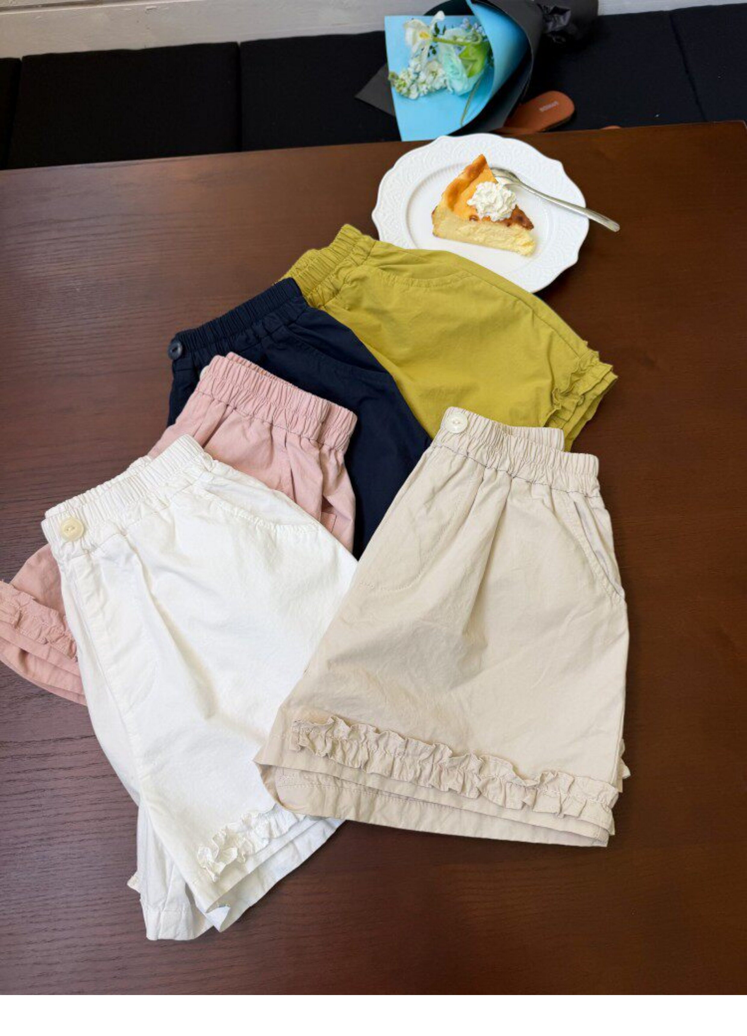 Girls' Summer Lace Cotton Shorts, Versatile and Sweet Cute Refreshing Wide-Leg Pants, Baby Five-Point Pants Trendy — 9