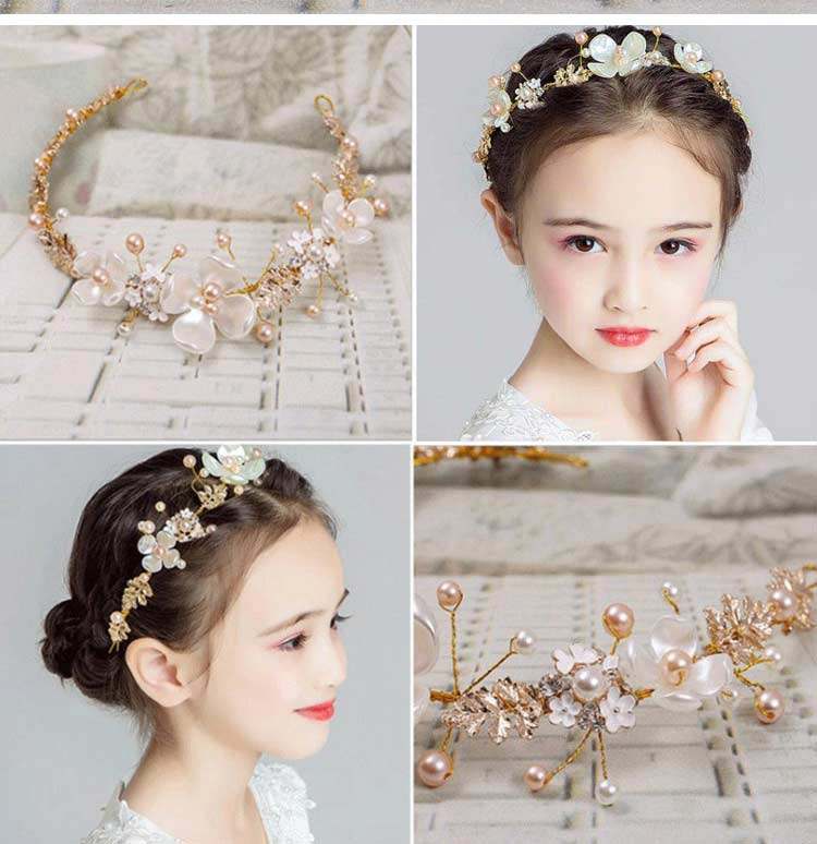 Girls Jewelry Princess Bridesmaid Performance Garland — 7