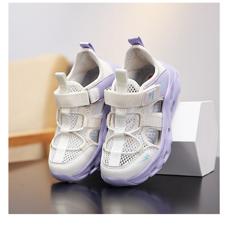 Double Star Children's Sandals for Girls, Summer 2026 New Model, Water-Resistant, Lightweight, Soft-Soled, Breathable, Closed-Toe Sports Shoes — 25