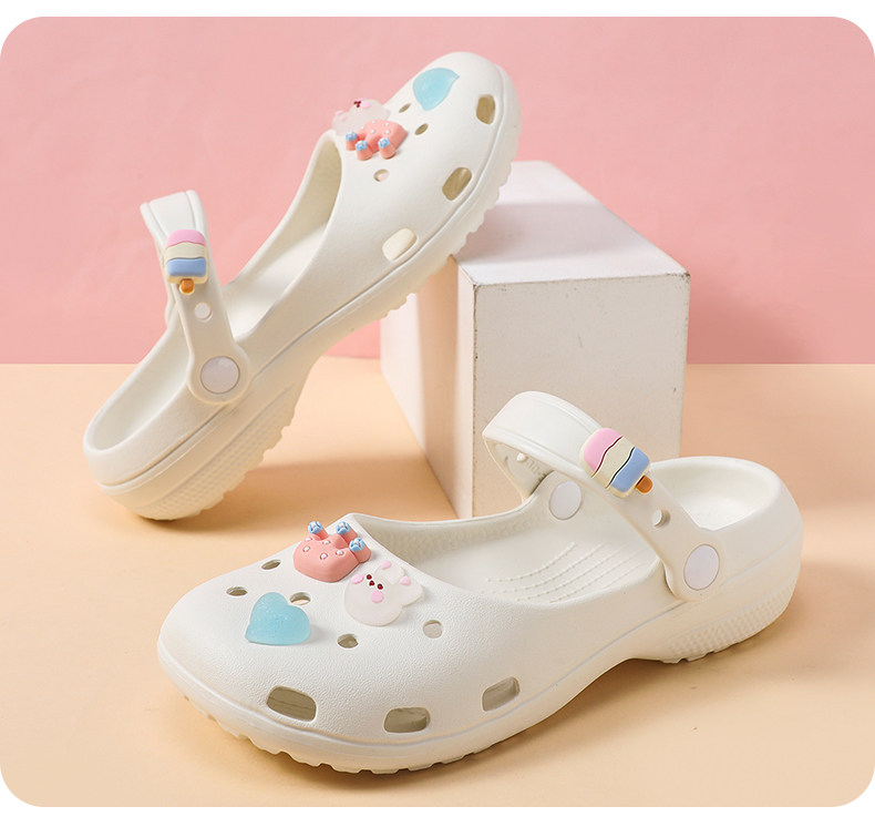 Children's Croc Shoes Girls' Slippers Summer New Style Girls' Non-Slip Soft Sole Lightweight Dance Shoes Mary Jane Sandals — 12