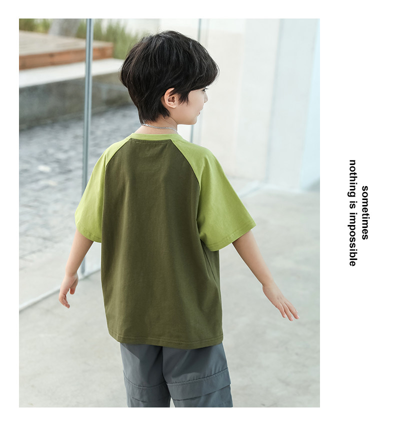 Little Elephant Ham Children's Clothing Boys' Short-Sleeve T-Shirt Patchwork Kids' Summer Half-Sleeve 2026 New Summer Cool Top — 40